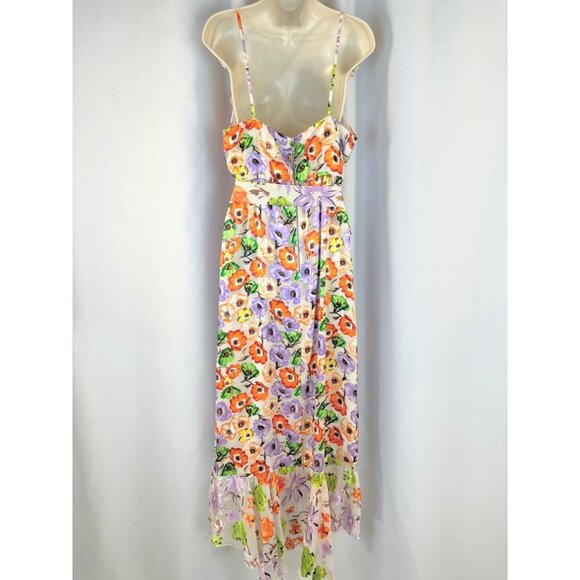 NWT Alice + Olivia Evelia Asymmetric Floral Maxi Dress $595 - Picture 7 of 14